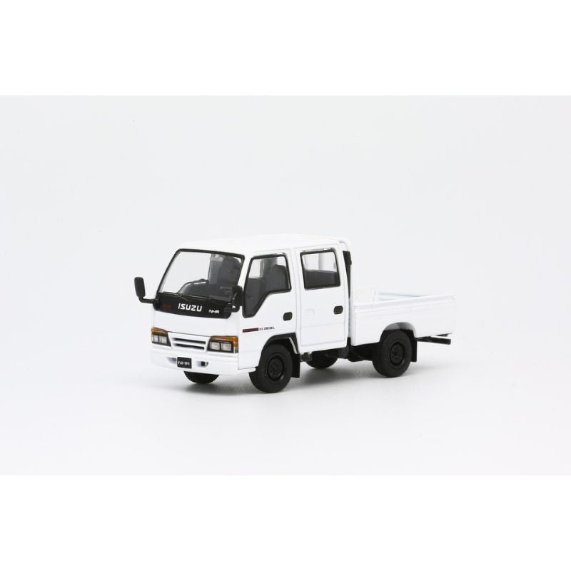 MODEL 1 Isuzu Elf NHR Double Cab Light Truck White LHD 1/64 JAPAN OFFICIAL