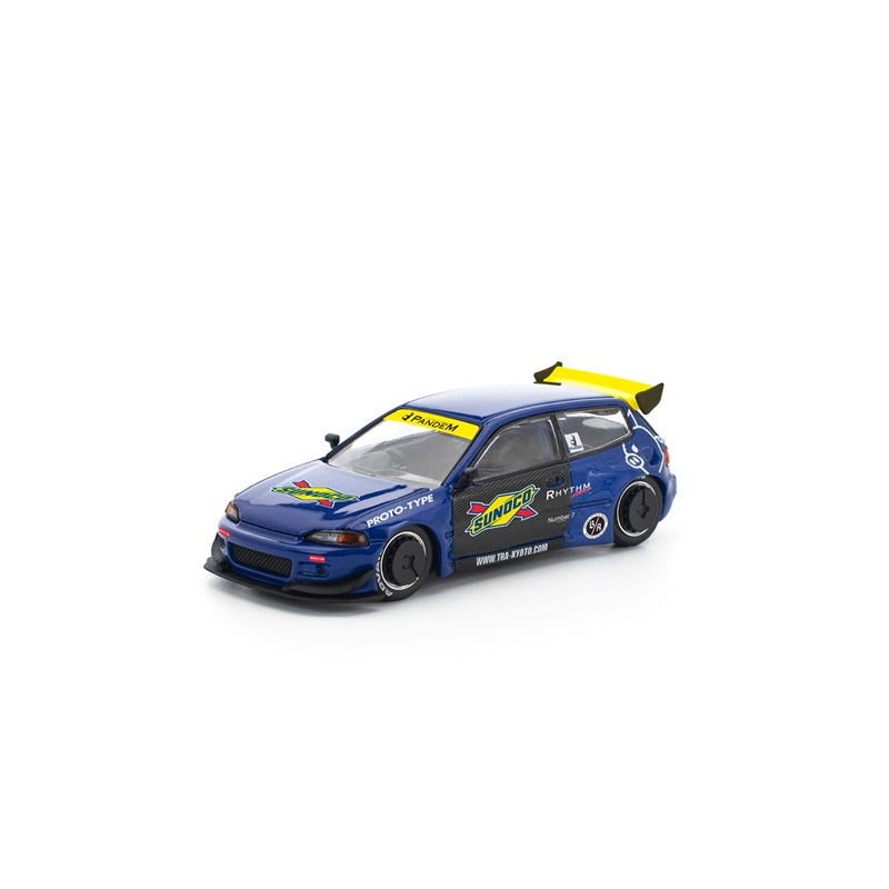POP RACE Pandem Civic EG6 Blue/Black 1/64 JAPAN OFFICIAL
