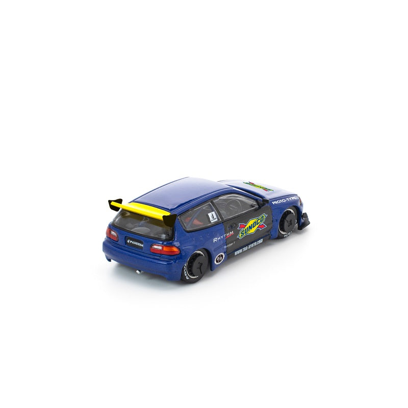 POP RACE Pandem Civic EG6 Blue/Black 1/64 JAPAN OFFICIAL