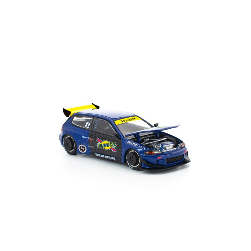 POP RACE Pandem Civic EG6 Blue/Black 1/64 JAPAN OFFICIAL