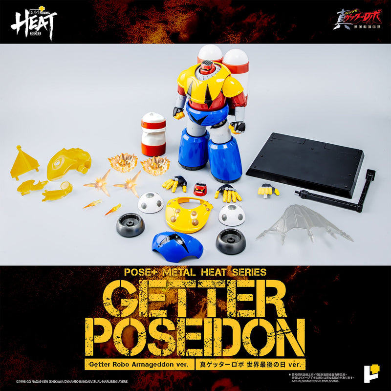 POSA+CALORE METALLO Getter Poseidon Getter Robo Armageddon Ver. Figura d'azione GIAPPONE
