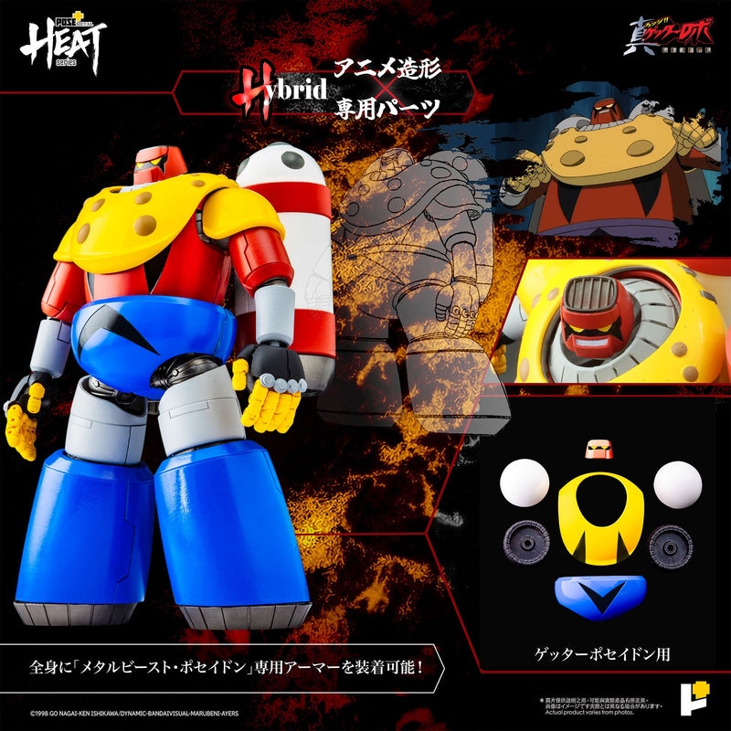 POSA+CALORE METALLO Getter Poseidon Getter Robo Armageddon Ver. Figura d'azione GIAPPONE
