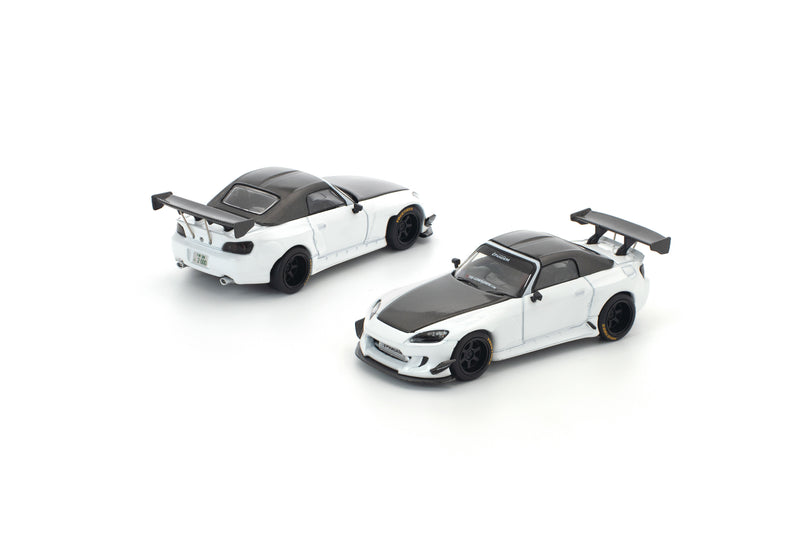 POP RACE PANDEM S2000 White Carbon Hood 1/64 JAPAN OFFICIAL
