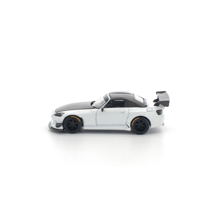 POP RACE PANDEM S2000 White Carbon Hood 1/64 JAPAN OFFICIAL