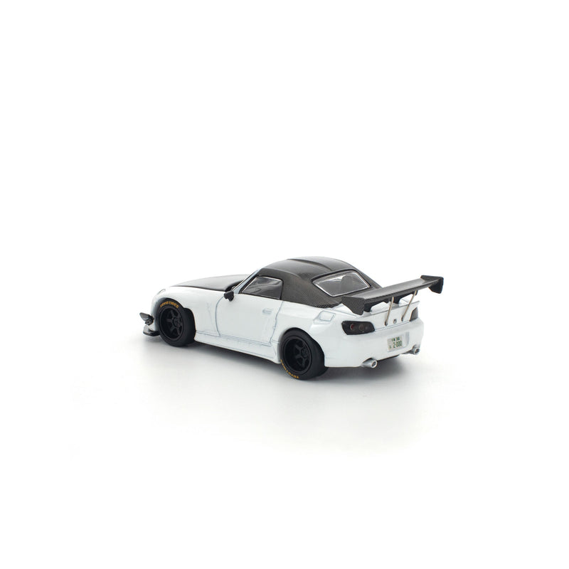 POP RACE PANDEM S2000 White Carbon Hood 1/64 JAPAN OFFICIAL