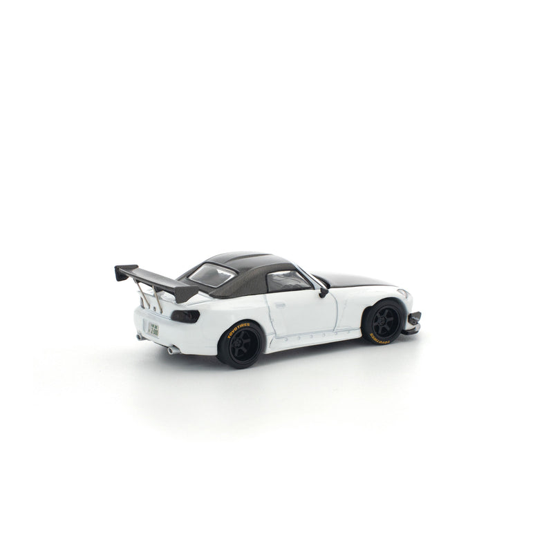 POP RACE PANDEM S2000 White Carbon Hood 1/64 JAPAN OFFICIAL