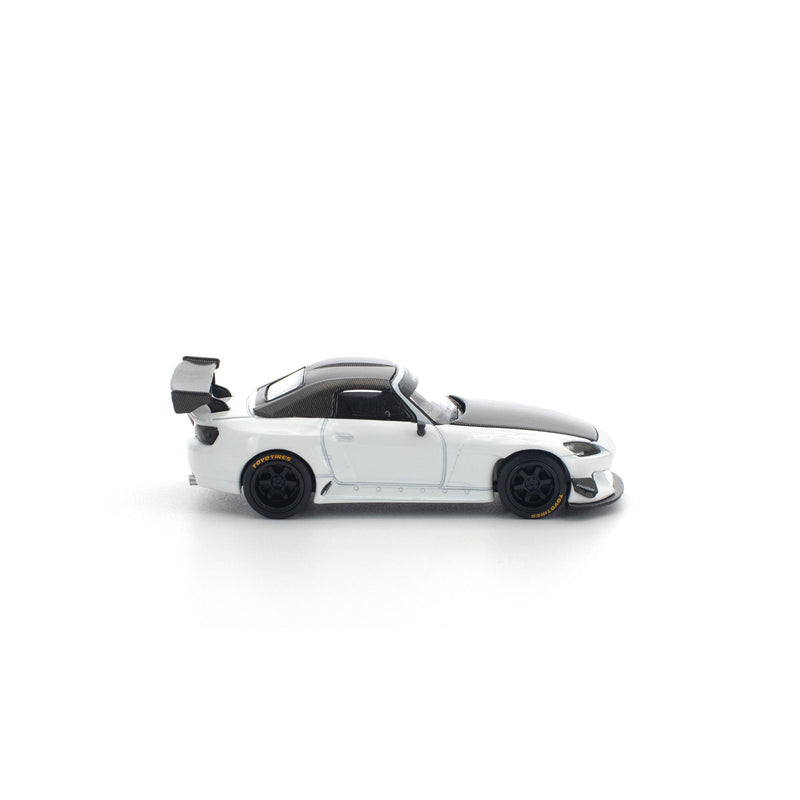 POP RACE PANDEM S2000 White Carbon Hood 1/64 JAPAN OFFICIAL