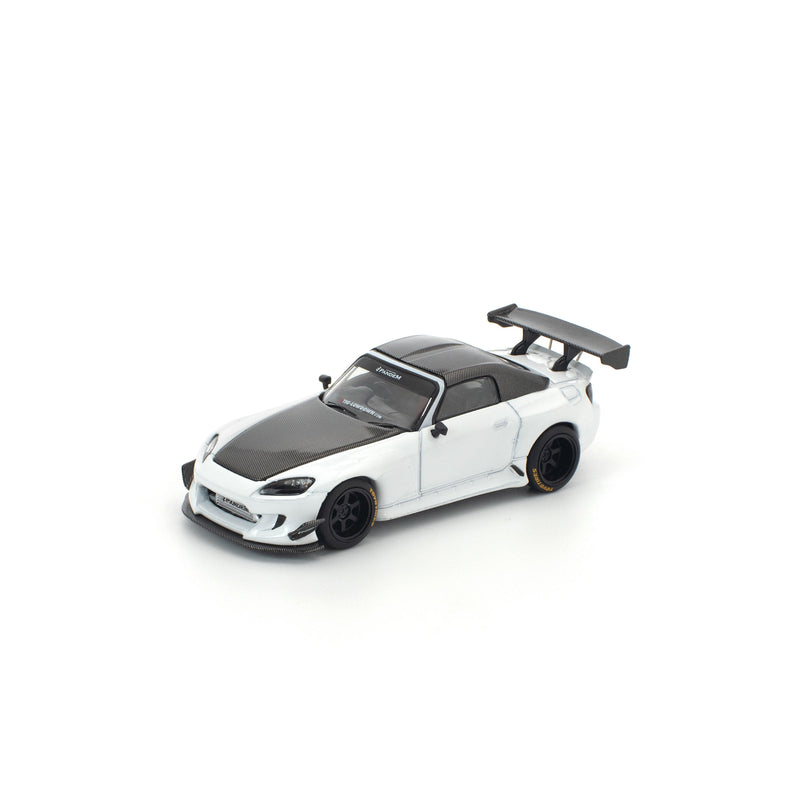 POP RACE PANDEM S2000 White Carbon Hood 1/64 JAPAN OFFICIAL