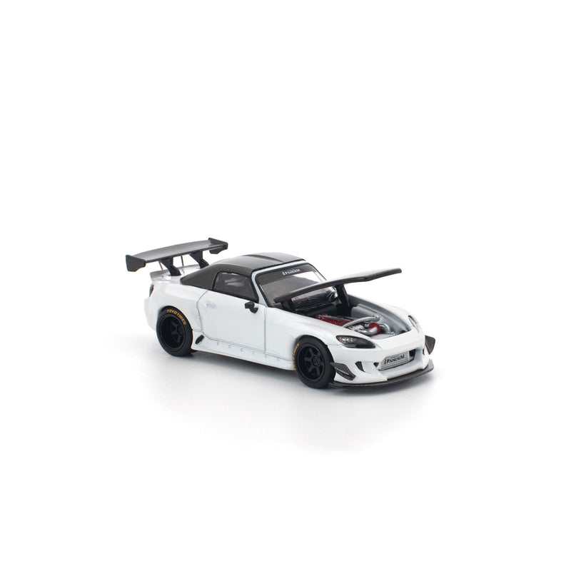 POP RACE PANDEM S2000 White Carbon Hood 1/64 JAPAN OFFICIAL