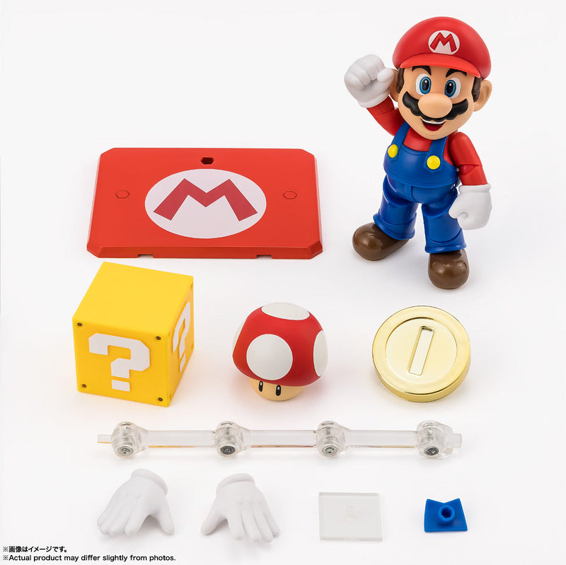 BANDAI S.H.Figuarts Super Mario Mario Action Figure JAPAN OFFICIAL