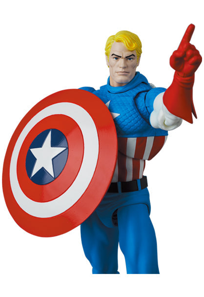 Medicom Toy MAFEX No.217 Captain America COMIC Ver. Actionfigur JAPAN OFFICIAL