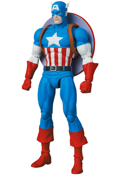 Medicom Toy MAFEX No.217 Captain America COMIC Ver. Actionfigur JAPAN OFFICIAL