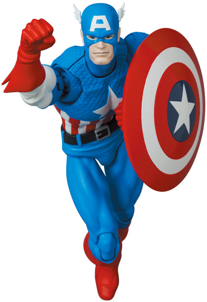 Medicom Toy MAFEX No.217 Captain America COMIC Ver. Actionfigur JAPAN OFFICIAL