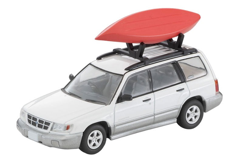 Tomica Limited LV-N328b Subaru Forester Custom White/Silver Kayak w/Figure