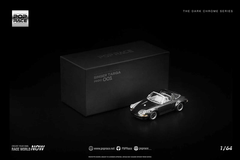 POP RACE Singer Targa Dark Chrome 1/64 JAPAN OFFICIAL