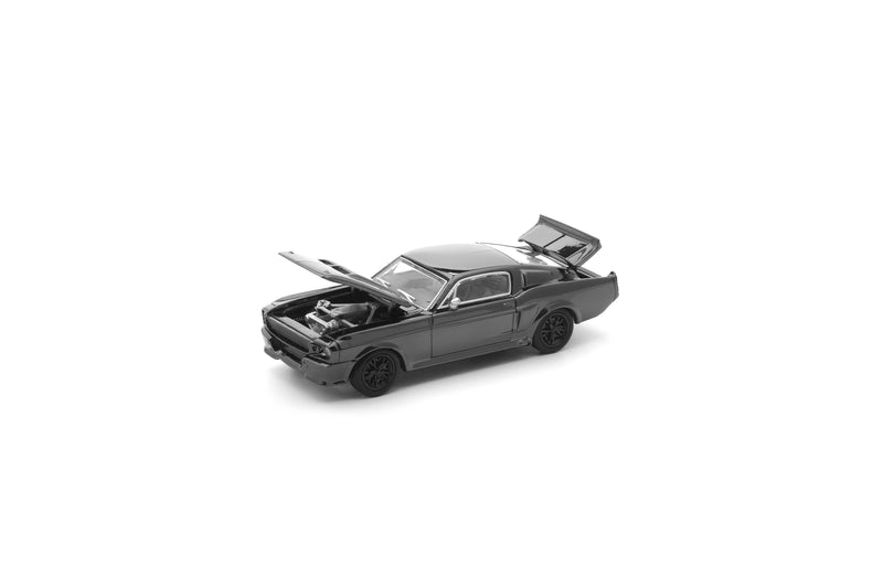 POP RACE Shelby Mustang GT500 Dark Chrome 1/64 JAPAN OFFICIAL