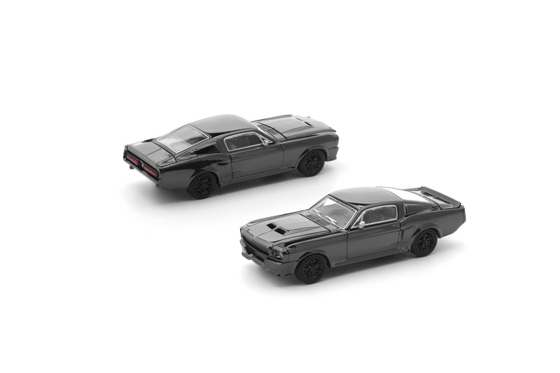 POP RACE Shelby Mustang GT500 Dark Chrome 1/64 JAPAN OFFICIAL