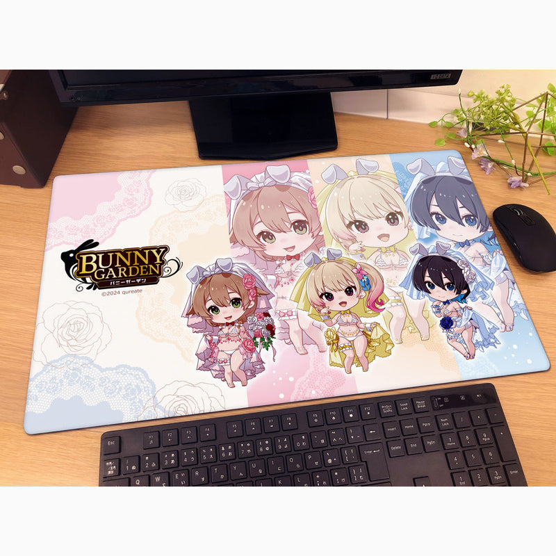 Bunny Garden Bunny Wedding Swimsuit Mini Chara Rubber Mat JAPAN OFFICIAL