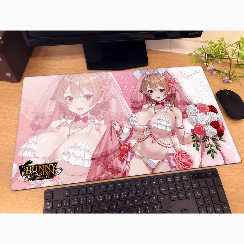 Bunny Garden Kana Bunny Wedding Swimsuit New Illustration Rubber Mat JAPAN