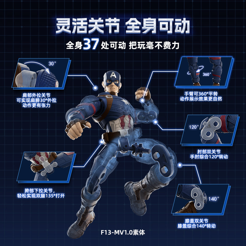 Blokees Marvel Champion class CC-03 Captain America Model Kit JAPAN OFFICIAL
