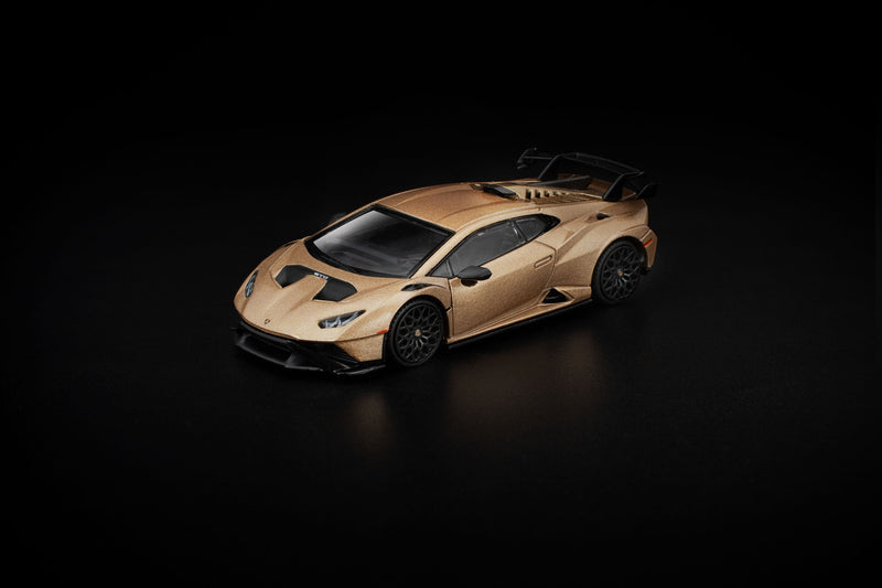 POP RACE Lamborghini Huracan STO Matte Gold 1/64 JAPAN OFFICIAL