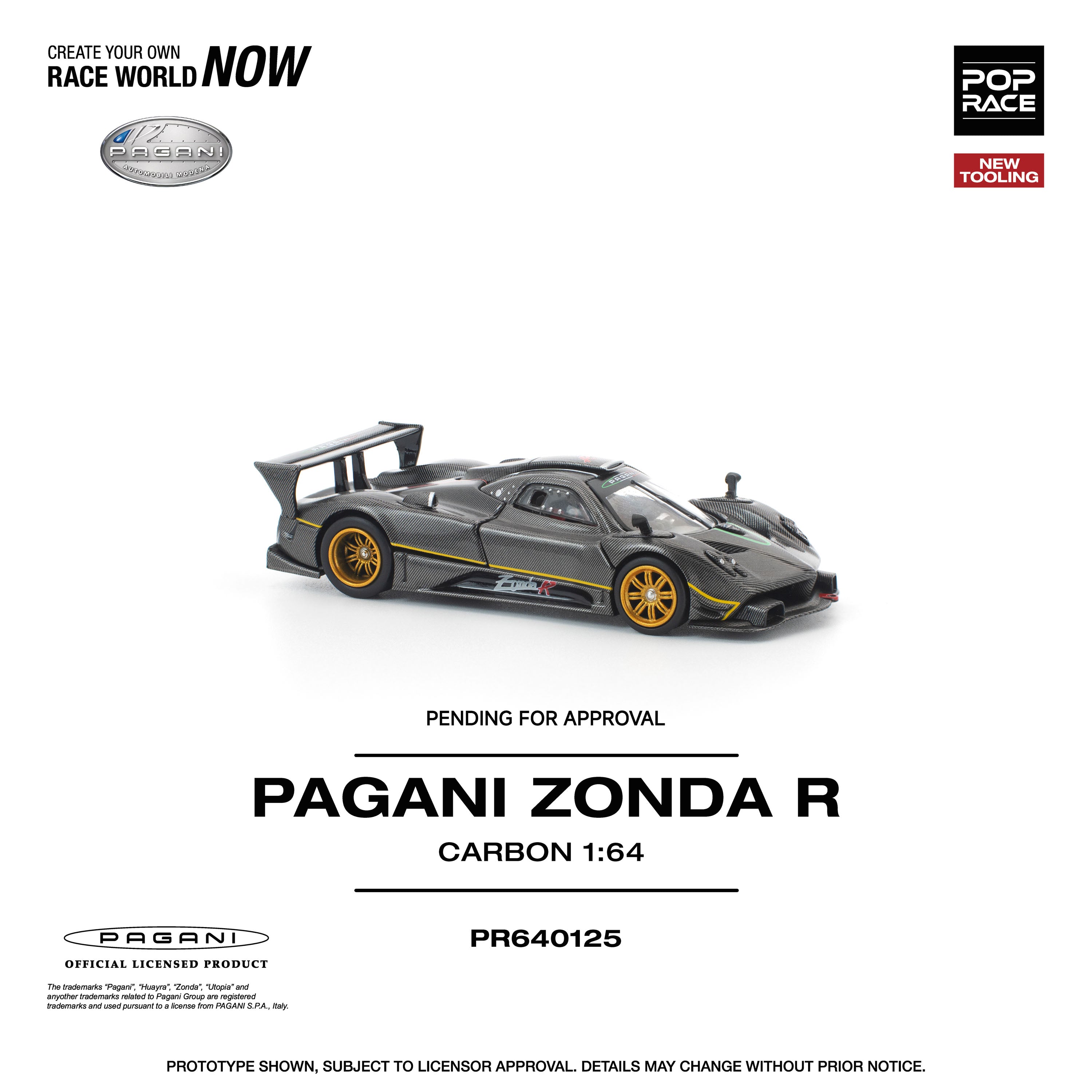 POP RACE Pagani Zonda R 1/64 JAPAN OFFICIAL — ToysOneJapan