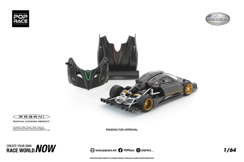 POP RACE Pagani Zonda R 1/64 JAPAN OFFICIAL
