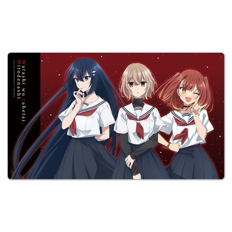 This Monster Wants to Eat Me Character Rubber Mat Hinako & Shiori & Miko JAPAN