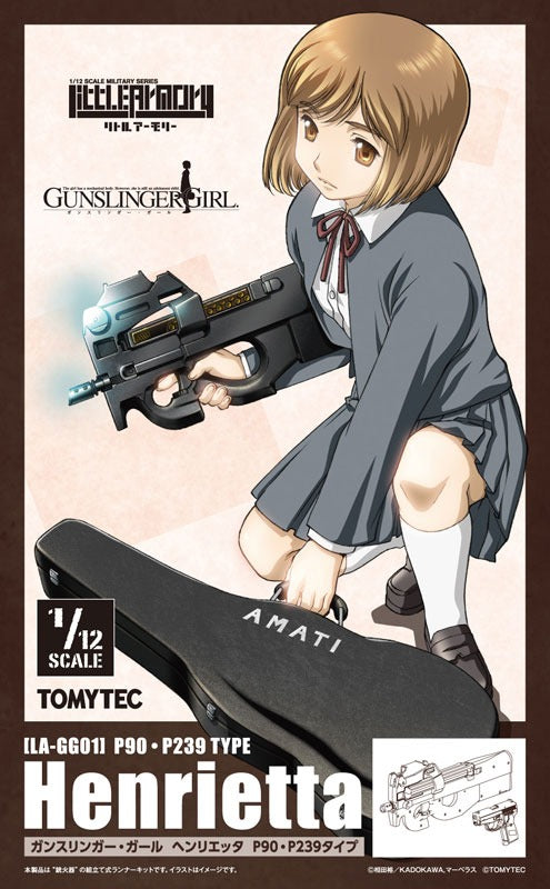 LittleArmory LA-GG01 Gunslinger Girl Henrietta P90/P239 Type 1/12 Model Kit