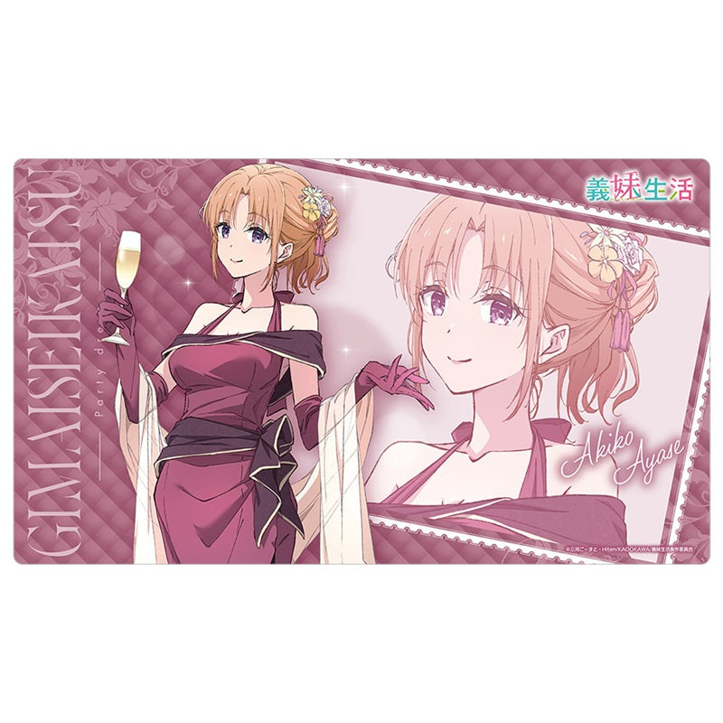 Days with My Stepsister Akiko Ayase Party Dress New Illustration Rubber Mat