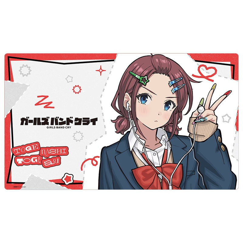 Girls Band Cry Nina Iseri Heisei Gyaru New Illustration Rubber Mat JAPAN