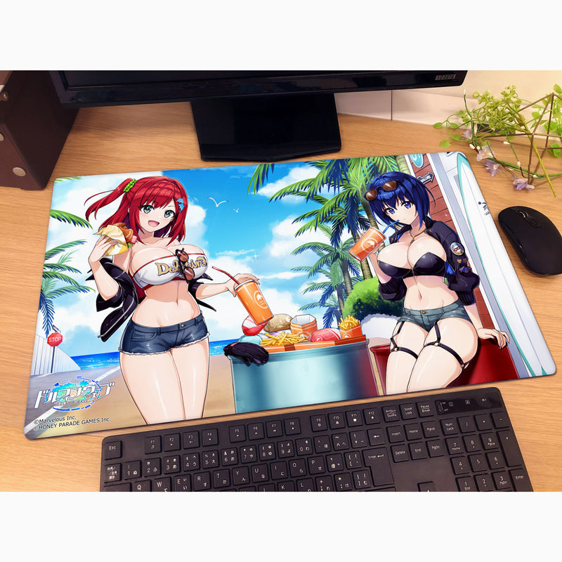 Dolphin Wave Iruka Sakimiya & Michiru Tojo Coast Riding Rubber Mat JAPAN