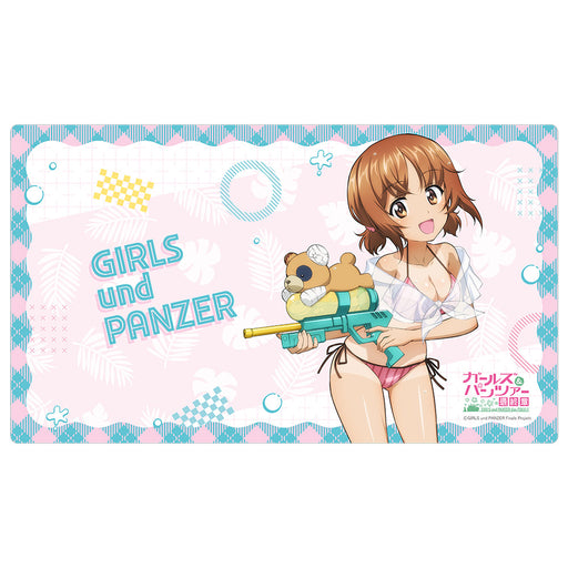 Girls und Panzer das Finale Miho Nishizumi Water Gun Tan Ver. Rubber Mat JAPAN