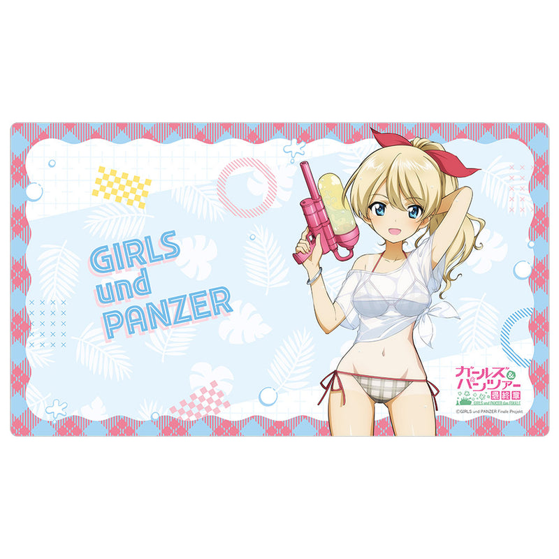 Girls und Panzer das Finale Darjeeling Water Gun Tan Ver. Rubber Mat JAPAN