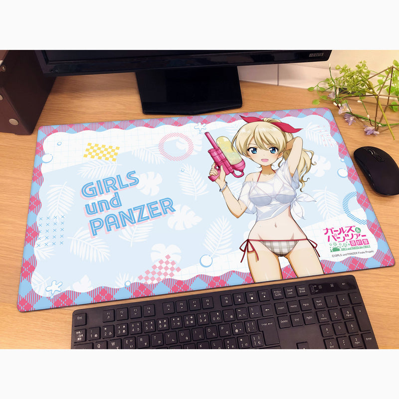 Girls und Panzer das Finale Darjeeling Water Gun Tan Ver. Rubber Mat JAPAN