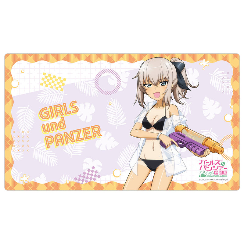 Girls und Panzer das Finale Erika Itsumi Water Gun Tan Ver. Rubber Mat JAPAN