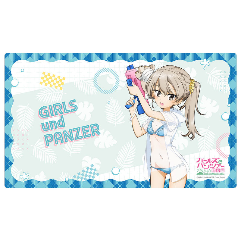 Girls und Panzer das Finale Alice Shimada Water Gun Tan Ver. Rubber Mat JAPAN