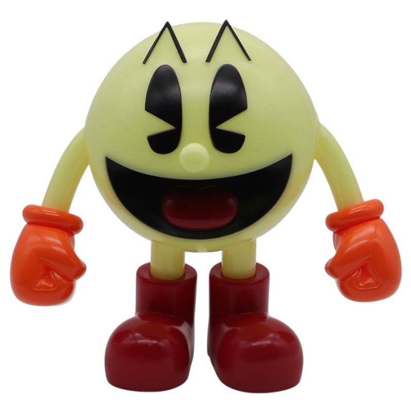 ELECTRIC TOYS SOFVIPS Pac-Man Yellow Glow-in-the-Dark Soft Vinyl Figure JAPAN