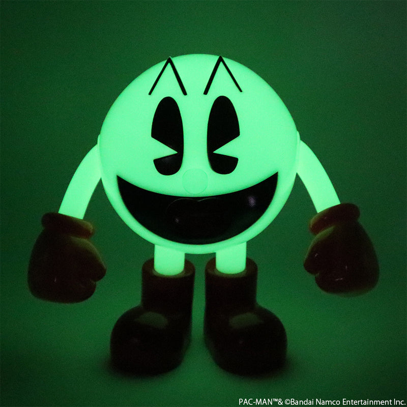 ELECTRIC TOYS SOFVIPS Pac-Man Yellow Glow-in-the-Dark Soft Vinyl Figure JAPAN
