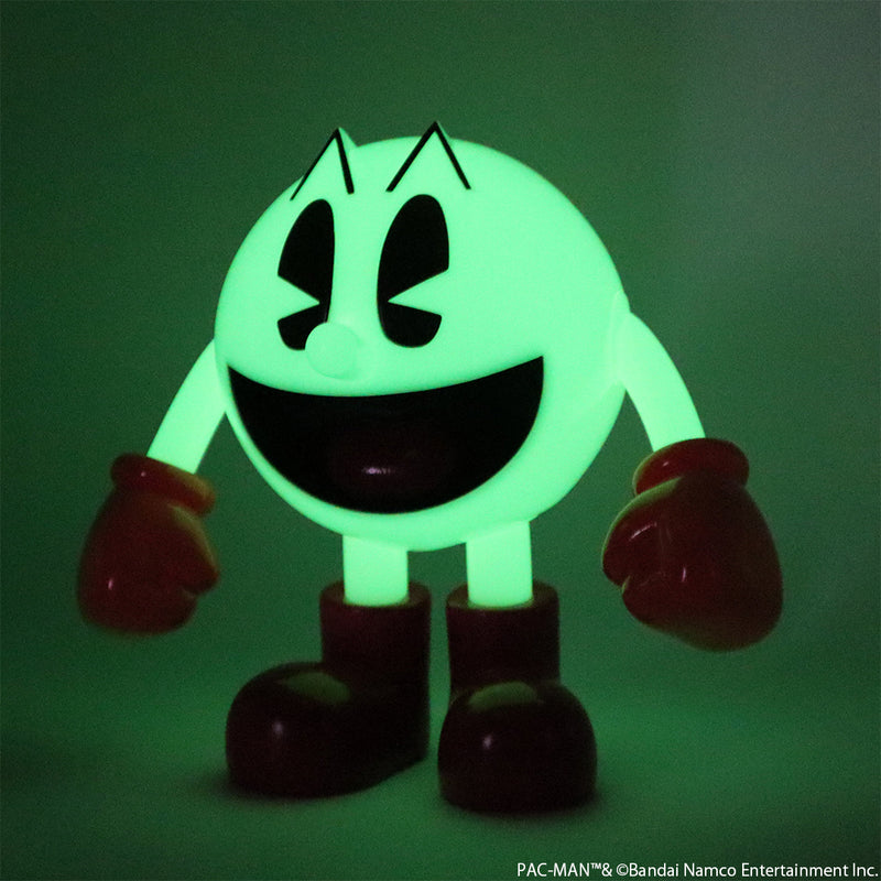 ELECTRIC TOYS SOFVIPS Pac-Man Yellow Glow-in-the-Dark Soft Vinyl Figure JAPAN