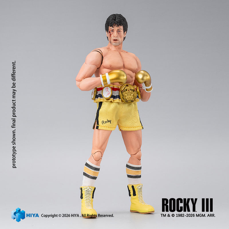 Hiya Toys Rocky III Rocky Balboa Boxer Version 1/12 Action Figure JAPAN OFFICIAL
