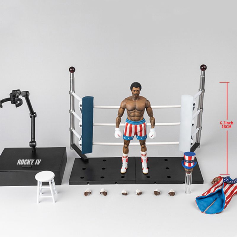 Hiya Toys Rocky IV Apollo Creed 1/12 Action Figure JAPAN OFFICIAL