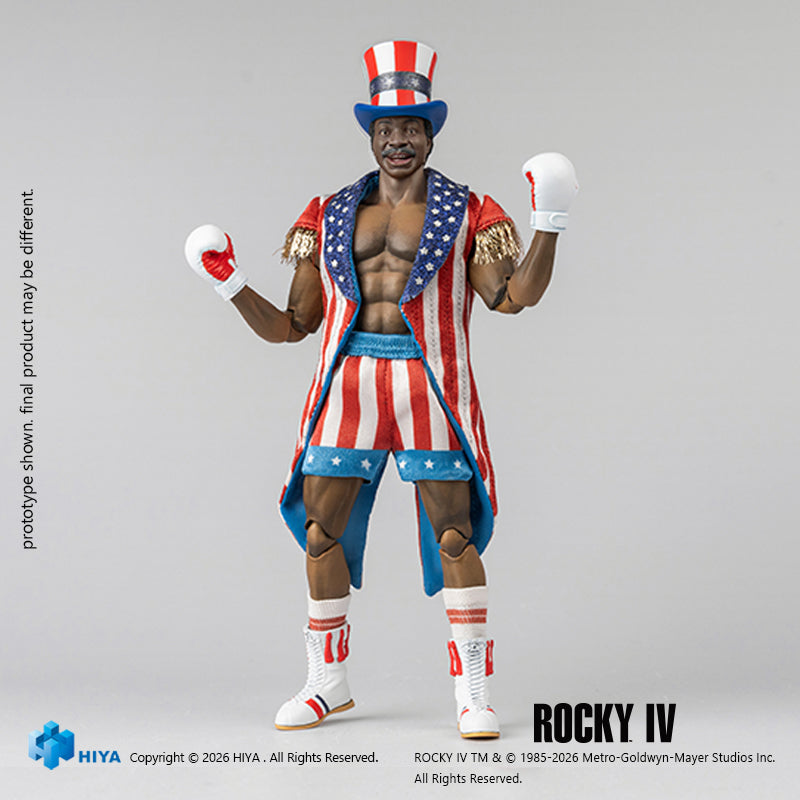 Hiya Toys Rocky IV Apollo Creed 1/12 Action Figure JAPAN OFFICIAL