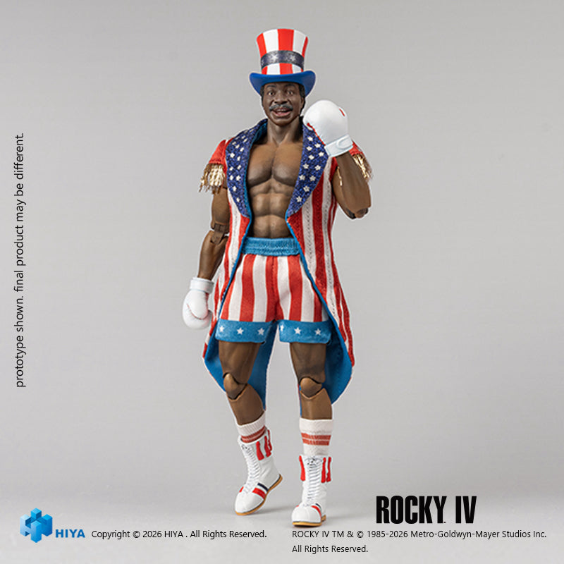 Hiya Toys Rocky IV Apollo Creed 1/12 Action Figure JAPAN OFFICIAL