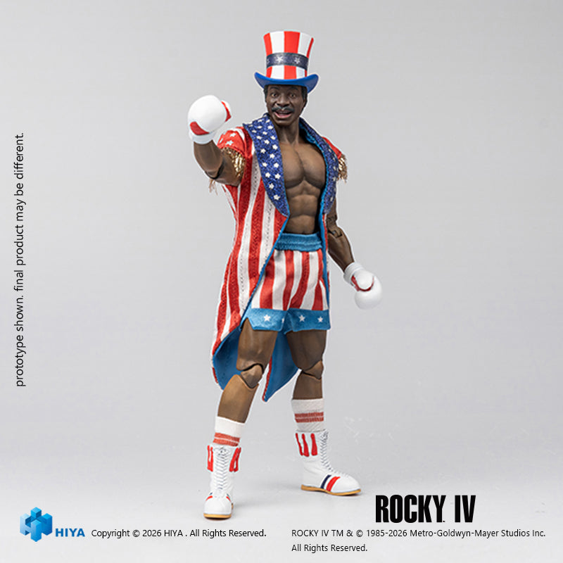 Hiya Toys Rocky IV Apollo Creed 1/12 Action Figure JAPAN OFFICIAL