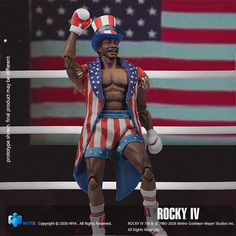 Hiya Toys Rocky IV Apollo Creed 1/12 Action Figure JAPAN OFFICIAL