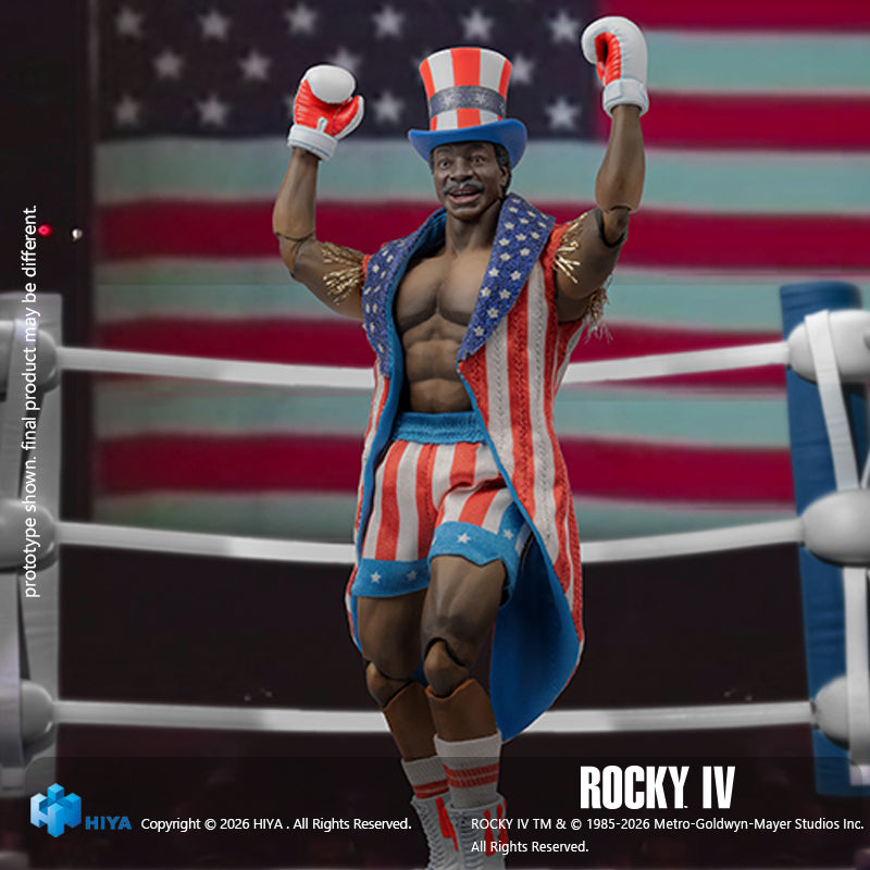 Hiya Toys Rocky IV Apollo Creed 1/12 Action Figure JAPAN OFFICIAL