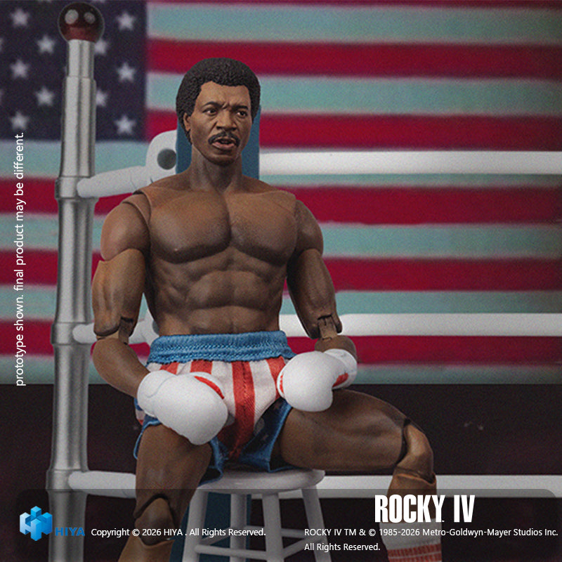 Hiya Toys Rocky IV Apollo Creed 1/12 Action Figure JAPAN OFFICIAL