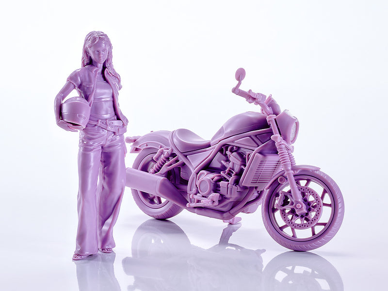 PLAMAX MF-101 Rider's portrait Honda Rebel 1100 Lavender 1/20 Model Kit JAPAN