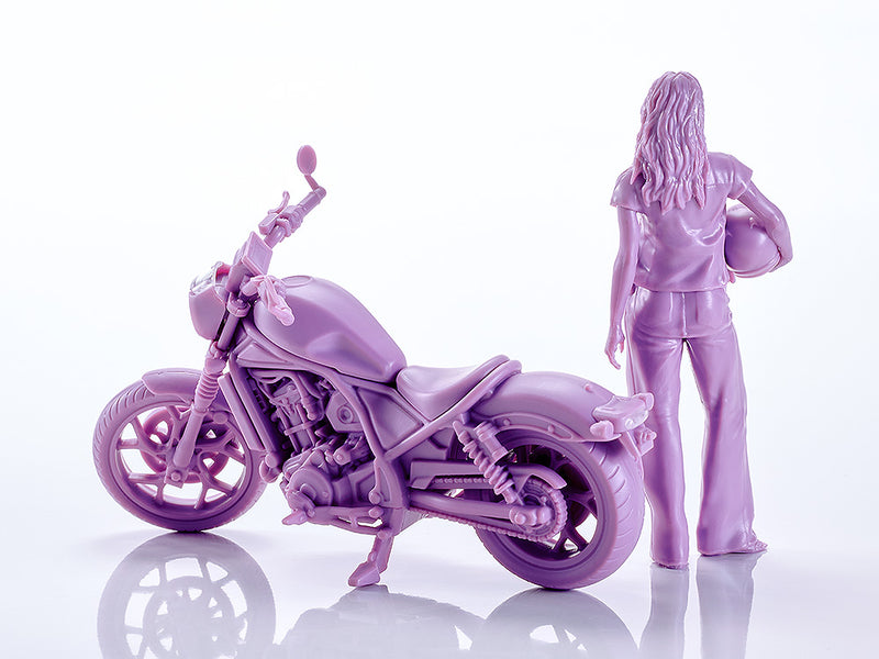 PLAMAX MF-101 Rider's portrait Honda Rebel 1100 Lavender 1/20 Model Kit JAPAN